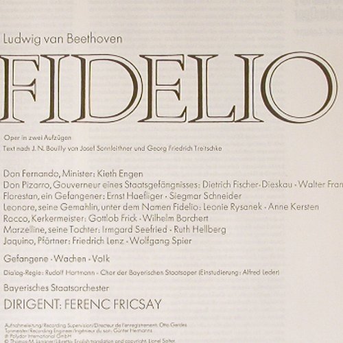 Beethoven,Ludwig van: Fidelio, rec.1957, Booklet-Foc, D.Gr. Privilge(2726 088), D, Ri,  - 2LP - K713 - 9,00 Euro