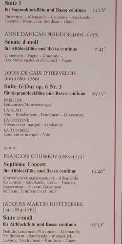 V.A.Höfische Musik aus Frankreich: Blockflöten-sonaten um 1720, Foc, Christophorus (SCGLX 74 049), D Typ: LP Best.-Nr.: K719 Preis: 7,50 Euro