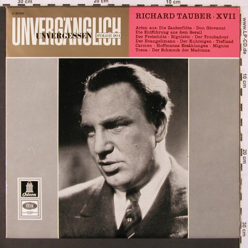 Tauber,Richard: Unvergänglich-Unverg.XVII-Folge 204, Odeon(O 80 959), D,  - LP - K71 - 7,50 Euro