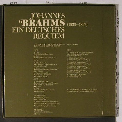 Brahms,Johannes: Ein Deutsches Requiem & Orgelwerke, Harmonia Mundi(157-99 703/04), D, Box, 1976 - 2LP - K723 - 12,50 Euro