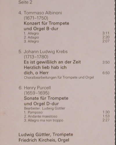 Güttler,Ludwig: 12-Musik fr Trompete & Orgel, Eterna(8 27 695), DDR, 1984 - LP - K728 - 6,00 Euro