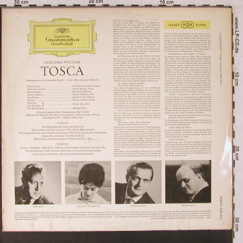 Puccini,Giacomo: Tosca-Querschnitt in dt. Sprache, Deutsche Gramophon(136 403 SLPEM), D, m-/vg+, 1963 - LP - K729 - 7,50 Euro
