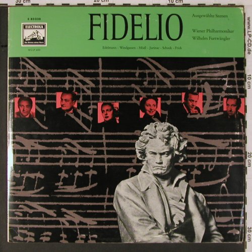Beethoven,Ludwig van: Fidelio-Ausgewählte Ausz., vg-/vg+, Electrola(E 80 038), D, Foc,  - LP - K733 - 5,00 Euro
