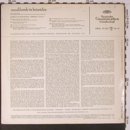 V.A.Musikkunde in Beispielen: Beethoven Fidelio (Auszug), D.Gr./Schwann(LPEM 19 323), D, 1962 - LP - K734 - 7,50 Euro
