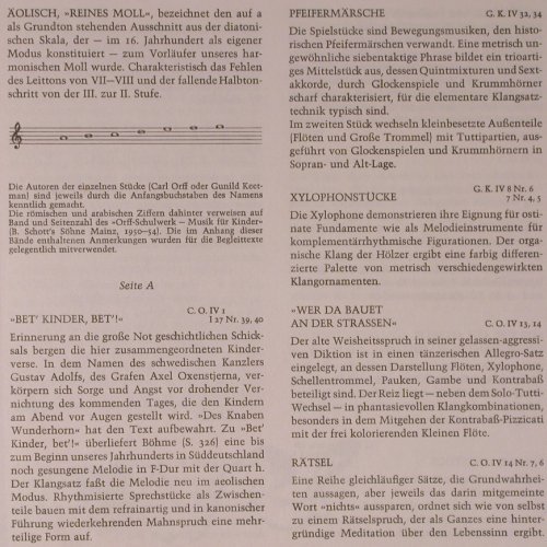V.A.Musica Poetica: Orff-Schulwerk 5, Äolisch, Harmonia Mundi(HM 30 654), D, 1963 - LP - K736 - 6,00 Euro
