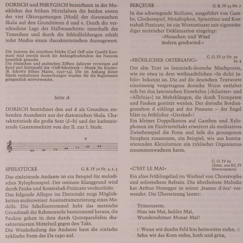 V.A.Musica Poetica: Orff-Schulwerk 6, Dorisch/Phrygisch, Harmonia Mundi(HM 30 655), D, 1963 - LP - K737 - 6,00 Euro