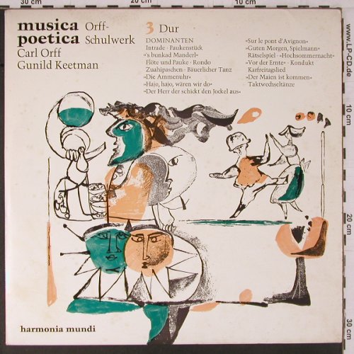 V.A.Musica Poetica: Orff-Schulwerk 3, Dur, Harmonia Mundi(HM 30 652), D, 1964 - LP - K738 - 6,00 Euro