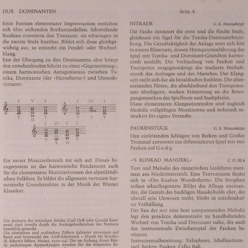 V.A.Musica Poetica: Orff-Schulwerk 3, Dur, Harmonia Mundi(HM 30 652), D, 1964 - LP - K738 - 6,00 Euro