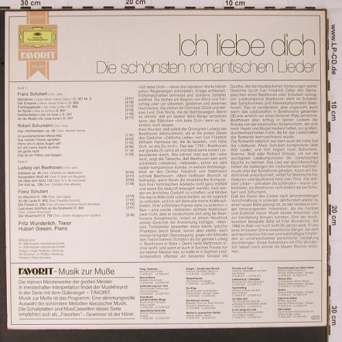Wunderlich,Fritz: Ich liebe dich..romantische Lieder, D.Gr. Favorit(2535 614), D, Ri, 1978 - LP - K748 - 6,00 Euro