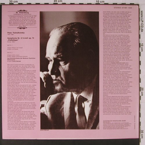 Tschaikowsky,Peter: Symphonie Nr.6 h-moll,op.74, Melodia Auslese (87 691 XAK), D Typ: LP Best.-Nr.: K755 Preis: 7,50 Euro