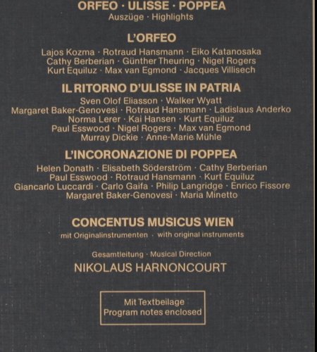 Monteverdi,Claudio: L'Orfeo / Ulisse / Poppea, Box, Philips(6.35377 EK), NL, 1977 - 3LP - K756 - 14,00 Euro