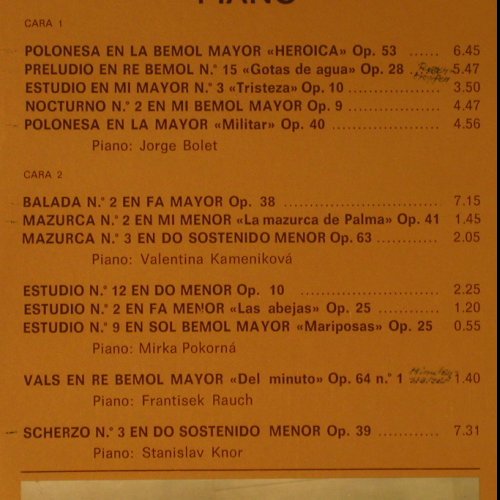 Chopin,Frederic: Valldemossa 1838-1839 Mallorca, Artiphon (LP-PR 209), E, m~/vg+, 1975 Typ: LP Best.-Nr.: K761 Preis: 6,00 Euro