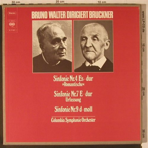 Bruckner,Anton: Bruno Walter dirigiert , Box, CBS(S 77 401), D, Ri,  - 4LP - K776 - 17,50 Euro