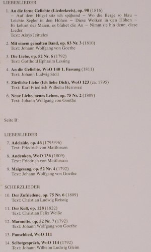 Beethoven,Ludwig van: Ausgewählte Lieder, RM(RM 78422), D, 1987 - LP - K777 - 7,50 Euro