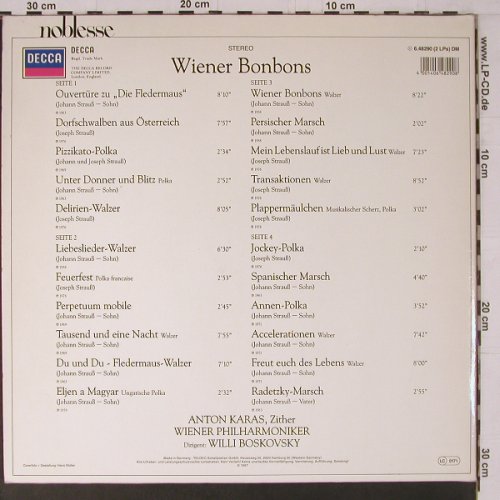 V.A.Wiener Bonbons: Fledermaus Ouvert, Dorfschwalben.., Decca Noblesse(6.48290), D, Foc, 1987 - 2LP - K779 - 7,50 Euro