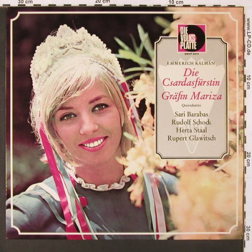 Kalman,Emmerich: Die Csardasfürstin / Gräfin Mariza, Volksplatte (SMVP 6074), D Typ: LP Best.-Nr.: K77 Preis: 6,00 Euro