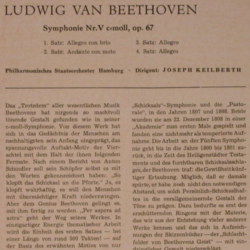 Beethoven,Ludwig van: Symphonie Nr.5,c-moll op.67, Telefunken(TW 30 172), D, vg+/vg+,  - 10inch - K782 - 5,00 Euro