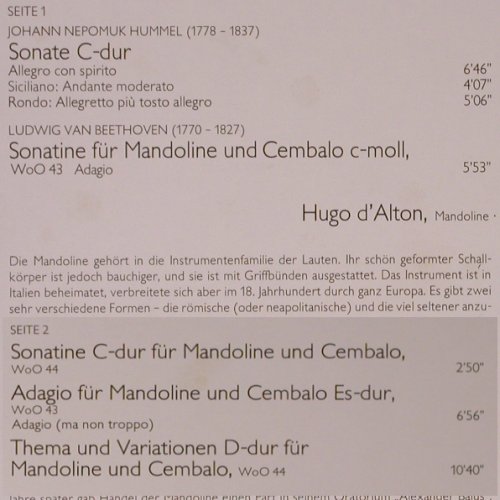 Beethoven,Ludwig van / Hummel: Die klassische Mandoline, Decca Aspekte(6.42139 AH), D, Ri, 1973 - LP - K796 - 7,50 Euro