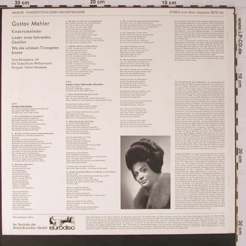 Mahler,Gustav: Kindertotenlieder,Lieder e.f.Gesell, Supraphon(80 731 KK (PK)), D,  - LP - K797 - 7,50 Euro