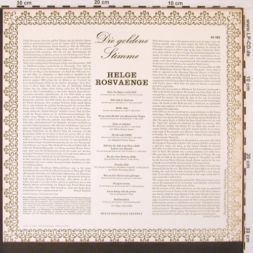 Roswaenge,Helge: Die Goldene Stimme (erzählt), Electola (83 382), D Typ: LP Best.-Nr.: K7 Preis: 7,50 Euro