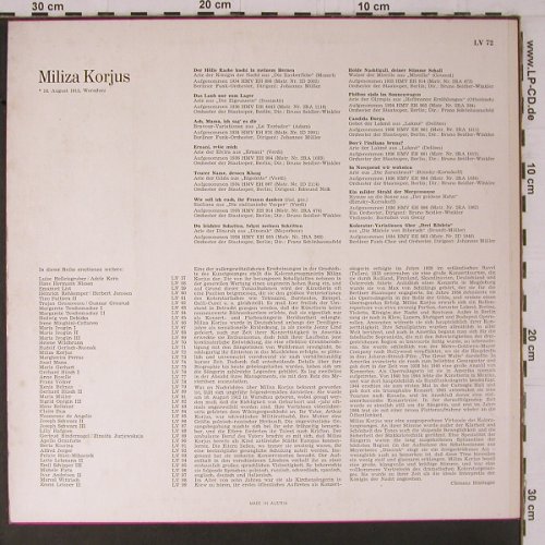 Korjus,Miliza: Lebendige Vergangenheit, LV (LV 72), A Typ: LP Best.-Nr.: K803 Preis: 7,50 Euro