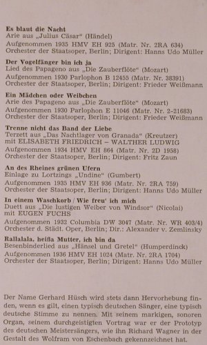 Hüsch,Gerhard: Lebendige Vergangenheit, LV(LV 76), A,  - LP - K807 - 7,50 Euro