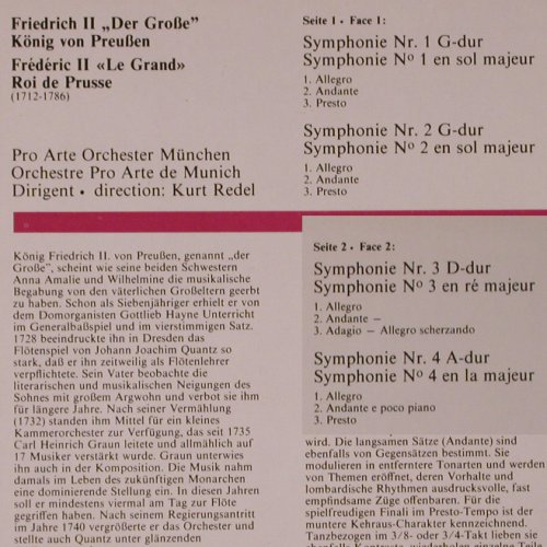 Friedrich 2. "Der Große": 4 Symphonien, Philips (9502 057), NL, 1980 Typ: LP Best.-Nr.: K809 Preis: 7,50 Euro