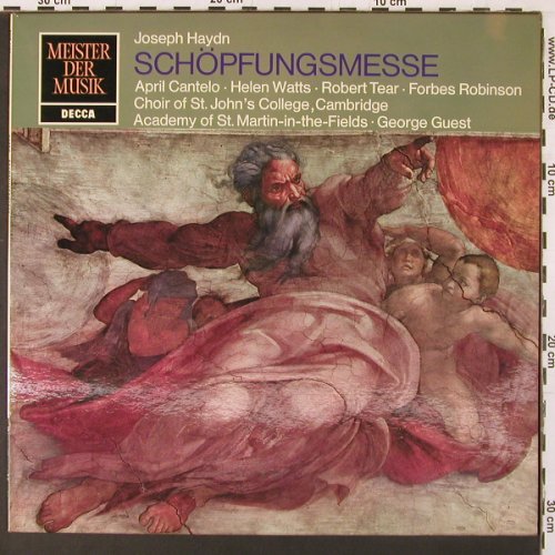 Haydn,Joseph: Missa Nr.11 B-dur, Schöpfungsmesse, Decca, whMuster (SMD 1159), D Typ: LP Best.-Nr.: K80 Preis: 7,50 Euro