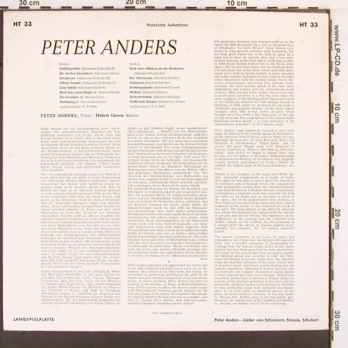 Anders,Peter: Lieder v.Schumann,Strauss, Schubert, Telefunken (HT 33), D, Ri Typ: LP Best.-Nr.: K824 Preis: 7,50 Euro