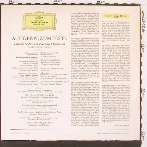 Fischer-Dieskau,Dietrich: Auf denn, zum Feste, in deutsch, D.Gr.(SLPEM 136 460), D, 1965 - LP - K828 - 9,00 Euro