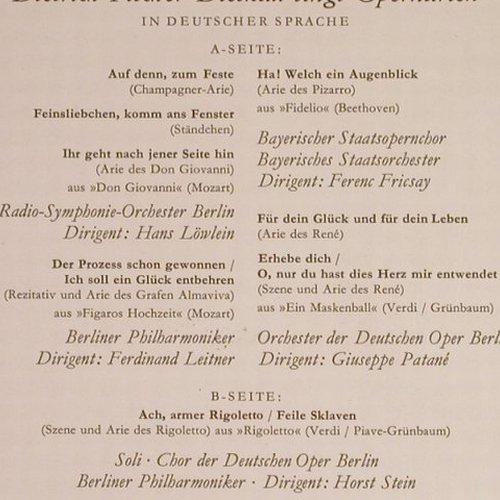 Fischer-Dieskau,Dietrich: Auf denn, zum Feste, in deutsch, D.Gr. (SLPEM 136 460), D, 1965 Typ: LP Best.-Nr.: K828 Preis: 9,00 Euro