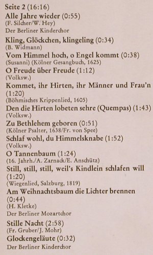 Berliner Mozartchor / Kinderchor...: O Du Fröhliche...,Ltg: Erich Steffe, Intercord (INT 115.026), D, Ri, 1976 Typ: LP Best.-Nr.: K830 Preis: 6,00 Euro