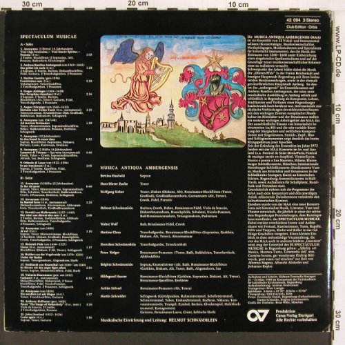 Musica Antiqua Ambergensis: Spectaculum Musicae, Foc, Carus-Verlag/Orbis(42 094 3), D, 1980 - LP - K833 - 7,50 Euro