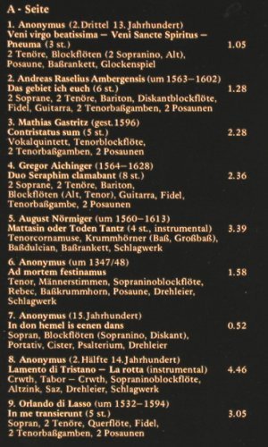 Musica Antiqua Ambergensis: Spectaculum Musicae, Foc, Carus-Verlag/Orbis(42 094 3), D, 1980 - LP - K833 - 7,50 Euro