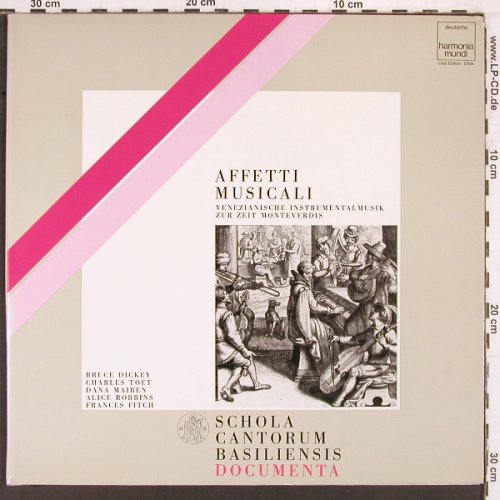 V.A.Affetti Musicali: Venetianische Instr.z.Z.Monteverdis, Harmonia Mundi/Orbis (46 259 8), D, 1981 Typ: LP Best.-Nr.: K835 Preis: 7,50 Euro
