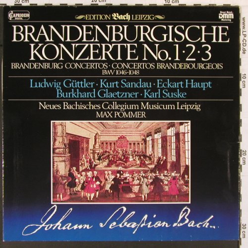 Bach,Johann Sebastian: Brandenburgische Konzerte No.1,2,3, Capriccio (41 561 2), D, Foc, 1984 Typ: LP Best.-Nr.: K844 Preis: 7,50 Euro