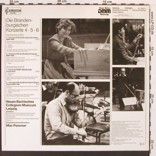 Bach,Johann Sebastian: Brandenburgische Konzerte No.4,5,6, Capriccio (41 562 0), D, Foc, 1984 Typ: LP Best.-Nr.: K845 Preis: 7,50 Euro