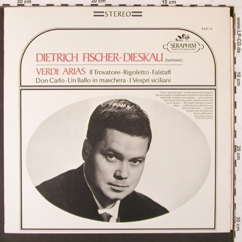 Fischer-Dieskau, Dietrich: Verdi: Arias, sung in ital., Seraphim(60014), US, 1961 - LP - K84 - 7,50 Euro