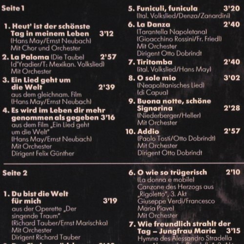 Schmidt,Joseph: Heut' ist der schönsteTag i.m.Leben, EMI Electrola (27 642-8), D, Club Ed Typ: LP Best.-Nr.: K851 Preis: 6,00 Euro