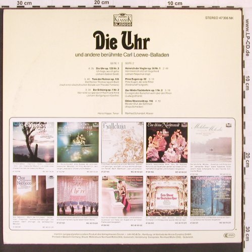 Loewe,Carl: Die Uhr und andere b. Balladen, Maritim(47 306 NK), D, 1976 - LP - K854 - 6,00 Euro