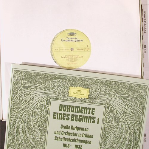 V.A.Dokumente eines Beginns 1: Große Dirigenten und Orchester, D.Gr. (2721 070), D,Box vg+ Typ: 5LP Best.-Nr.: K857 Preis: 17,50 Euro