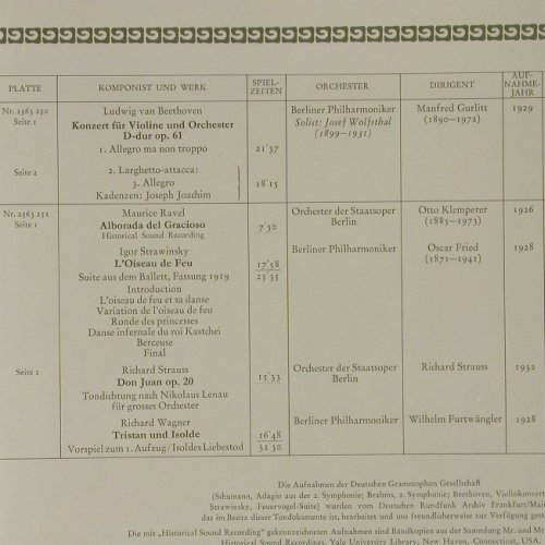 V.A.Dokumente eines Beginns 1: Große Dirigenten und Orchester, D.Gr. (2721 070), D,Box vg+ Typ: 5LP Best.-Nr.: K857 Preis: 17,50 Euro