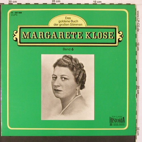 Klose,Margarete: Das goldene Buch gr. Stimmen Nr.6, Historia (H-667/668), D, Foc Typ: 2LP Best.-Nr.: K858 Preis: 9,00 Euro