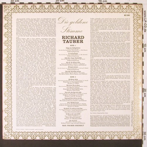 Tauber,Richard: Die Goldene Stimme,M.Tauber erzählt, Odeon(O 83 391), D,  - LP - K85 - 7,50 Euro