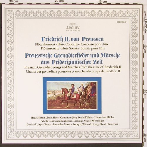 Friedrich 2. von Preussen: Preuss.Grenadierlieder u.Märsche, Archiv(2533 059), D, Ri, Foc,  - LP - K866 - 7,50 Euro