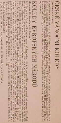 V.A.Ceske Vanocni Koledy: Koledy Evropskych Narodu, m-/vg+, Supraphon (DV 6104 H), CZ, 1967 Typ: LP Best.-Nr.: K868 Preis: 7,50 Euro