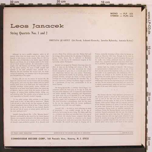 Janacek,Leos: String Quartet Nos. 1 & 2, Parliament (PLPS 626), US Typ: LP Best.-Nr.: K873 Preis: 9,00 Euro