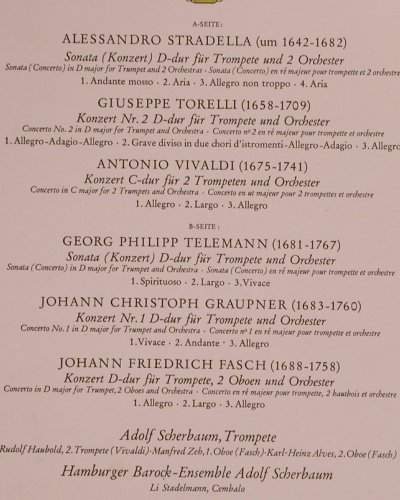 Scherbaum,Adolf: Vituose Trompetenkonzerte, D.Gr. (SLPM 136 470), D, 1965 Typ: LP Best.-Nr.: K877 Preis: 12,50 Euro
