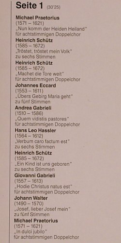 Augsburger Domsingknaben: Ein Kind ist uns Geboren, Foc, Harmonia Mundi (HM 896), D, 1988 Typ: LP Best.-Nr.: K878 Preis: 6,00 Euro