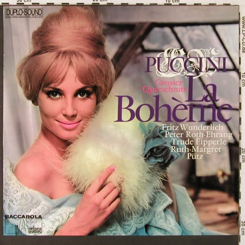 Puccini,Giacomo: La Boheme-Gr.Querschnitt, Baccarola (75 871 ZR), D Typ: LP Best.-Nr.: K87 Preis: 7,50 Euro